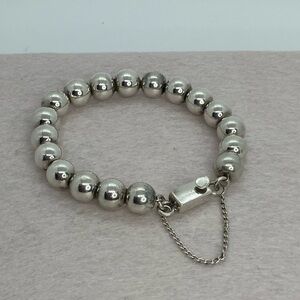 Silpada 925 Sterling Silver Large Ball Bead Bracelet w Box Clasp | Retired B0471
